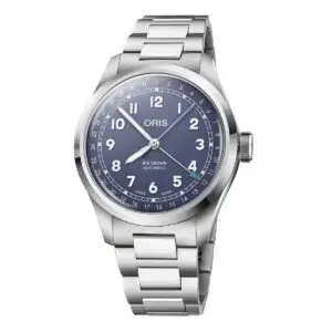 Oris Big Crown Pointer Date con esfera azul y brazalete de acero