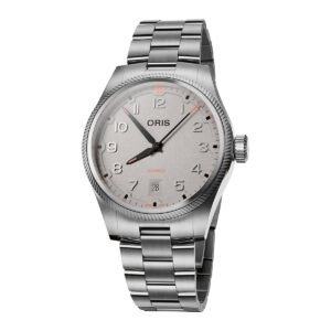 Oris ProPilot Date con esfera gris y brazalete de acero